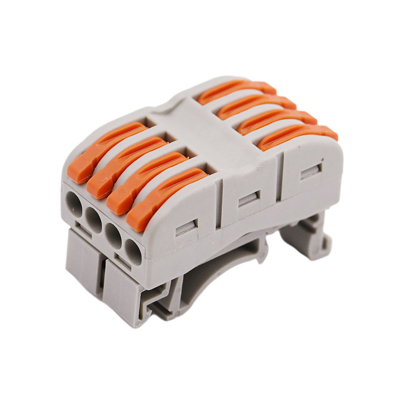 4 In 4 Ex Orange DIN Rail Terminal Quick Connector